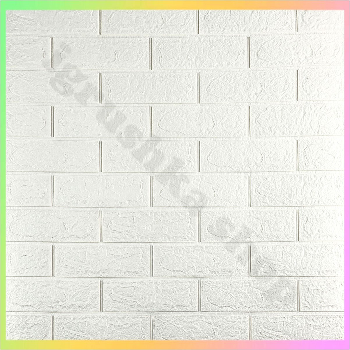 Самоклеючі тривимірні панелі для стін біла цегла 70х77 см декоративне покриття для інтер'єру, фото 1