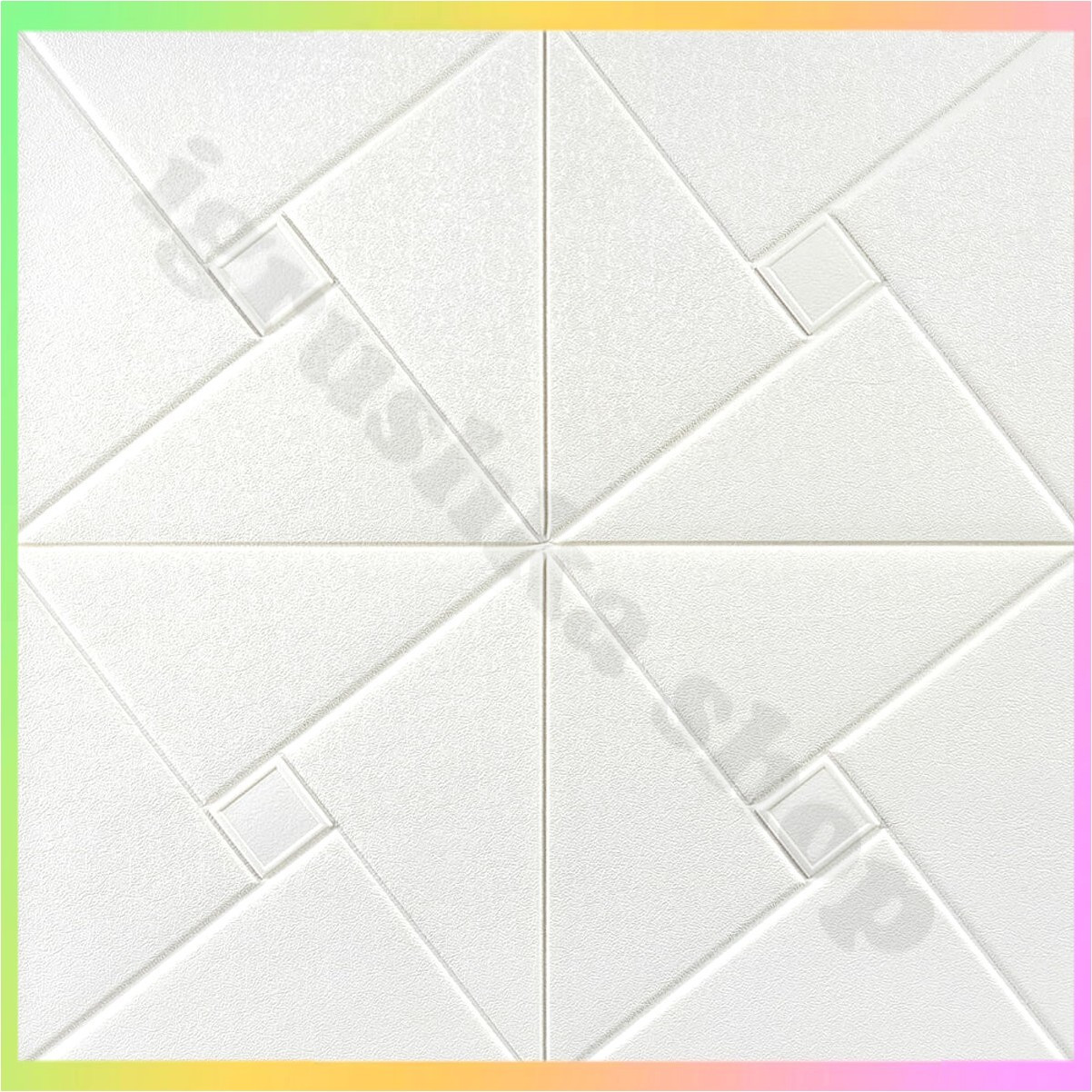 Самоклеюча 3D стельова панель стінова орігамі 680х670 мм для декору інтер'єру шумоізоляція утеплення безпечний матеріал, фото 1