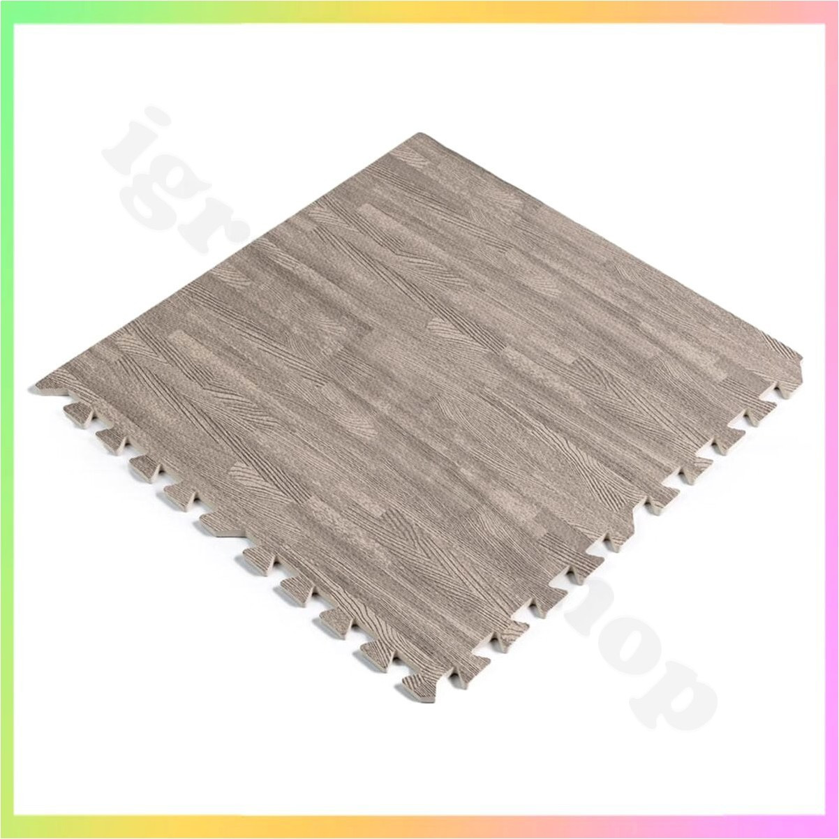 Підлога пазл модульне покриття 600х600 м'яке вологостійке зносостійке сіре дерево для дитячих та житлових приміщень, фото 1