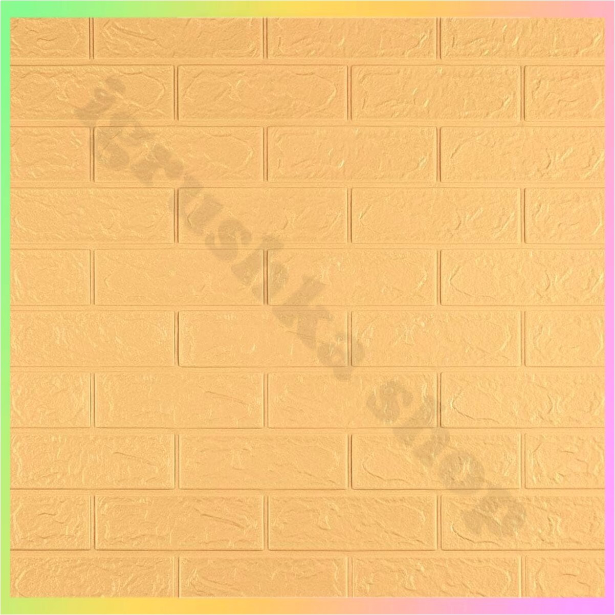 Самоклеючі 3D панелі цегла жовто пісочна для стін декорування інтер'єр оздоблення легкі панелі з поліпропілену, фото 1