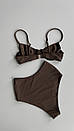 Купальник Frsncesca & Elba із завищеною талією шоколад, фото 3