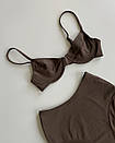 Купальник Frsncesca & Elba із завищеною талією шоколад, фото 2