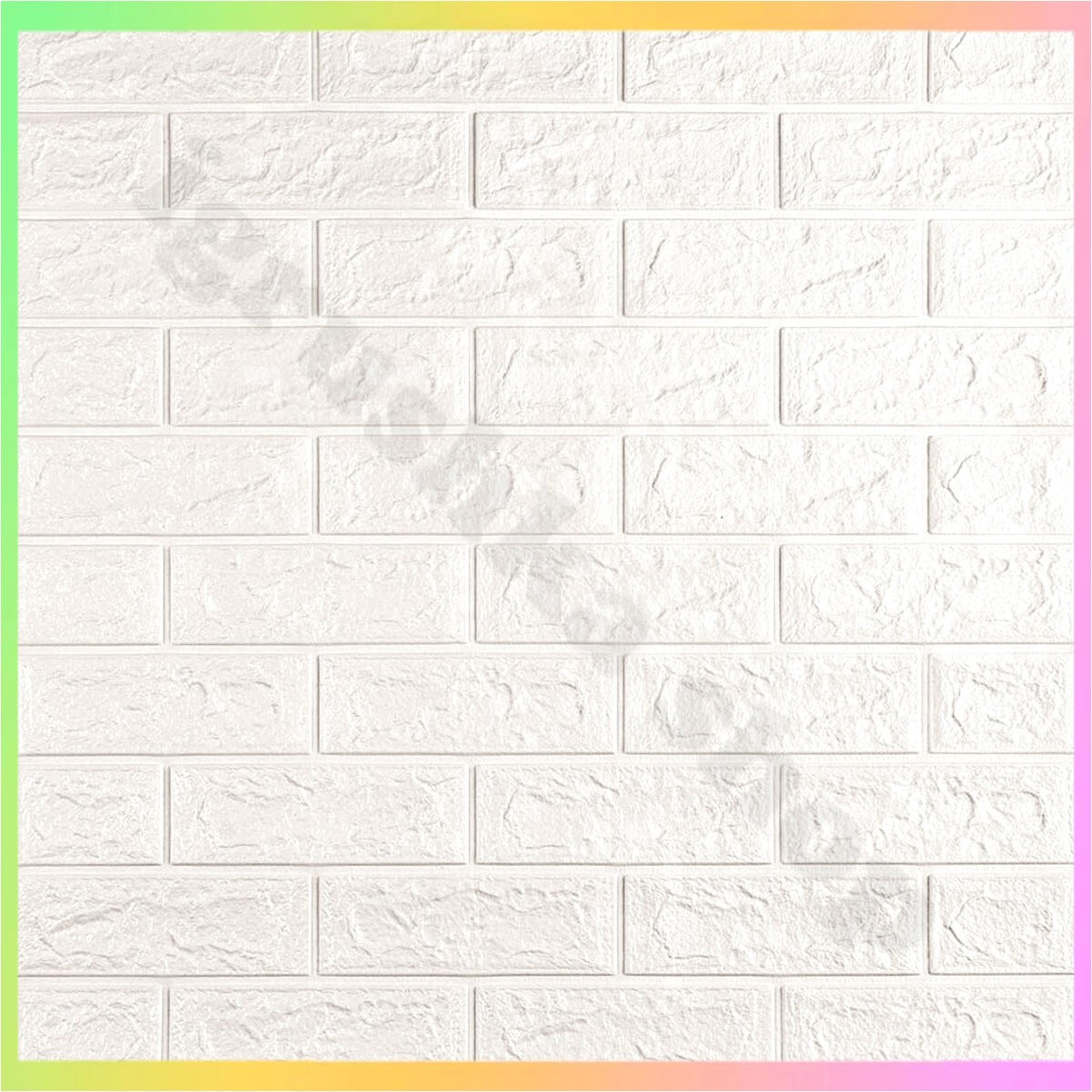 Самоклеючі 3D панелі для стін білі матові цегляні 70х77 см легкі міцні для внутрішнього оздоблення декорування, фото 1