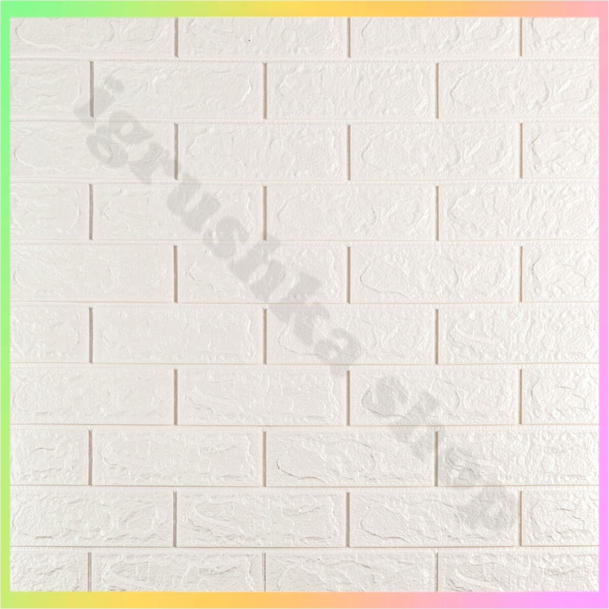 Самоклеючі 3D панелі для стін біла цегла легкі декоративні покриття інтер'єрні 70х77 см, фото 1