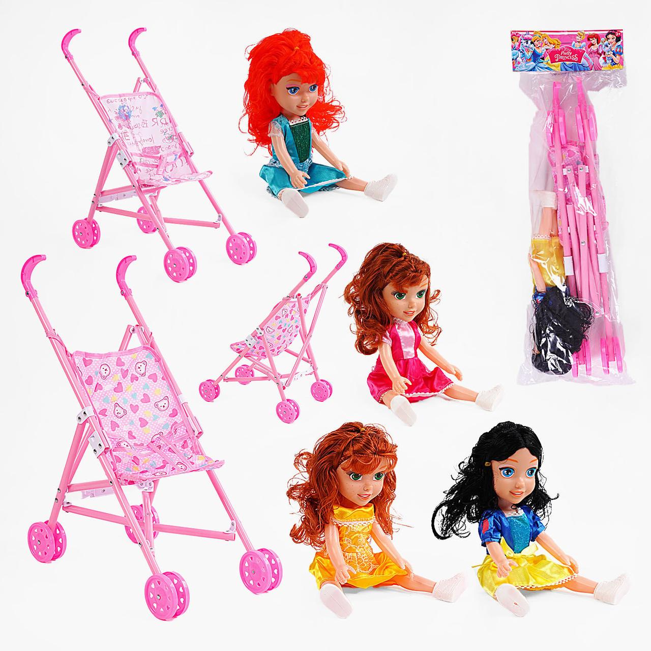 Коляска з лялькою складна конструкція, висота ляльки 35 см, фото 1