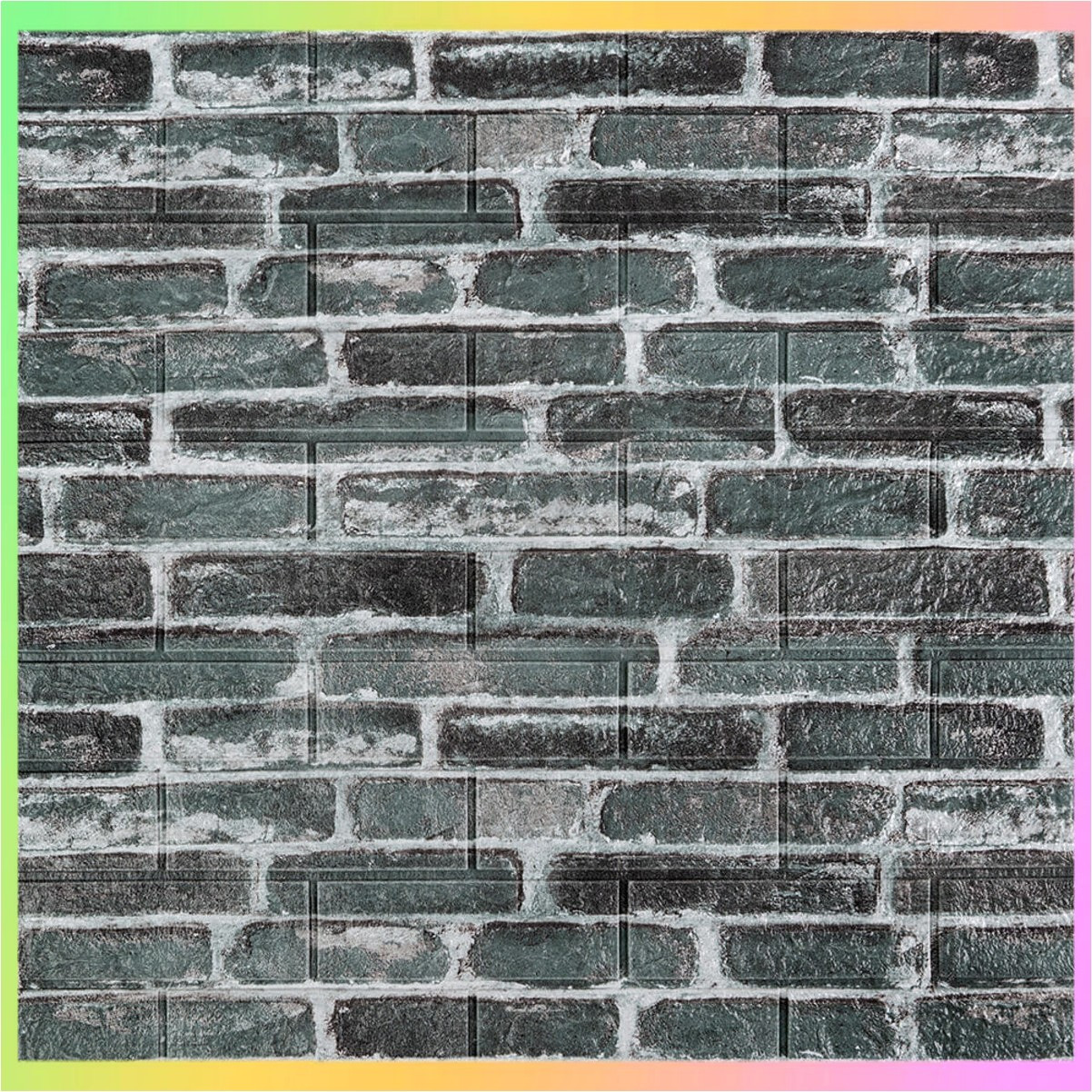 Декоративна 3D панель, що самоклеїться, сірий цегла для стін 70x77 см стильне рішення для інтер'єру стінових покриттів, фото 1