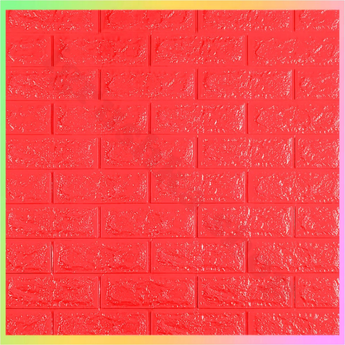 Самоклеючі 3D панелі для стін цегла червона легка декор інтер'єру без додаткових матеріалів 70x77 см, фото 1