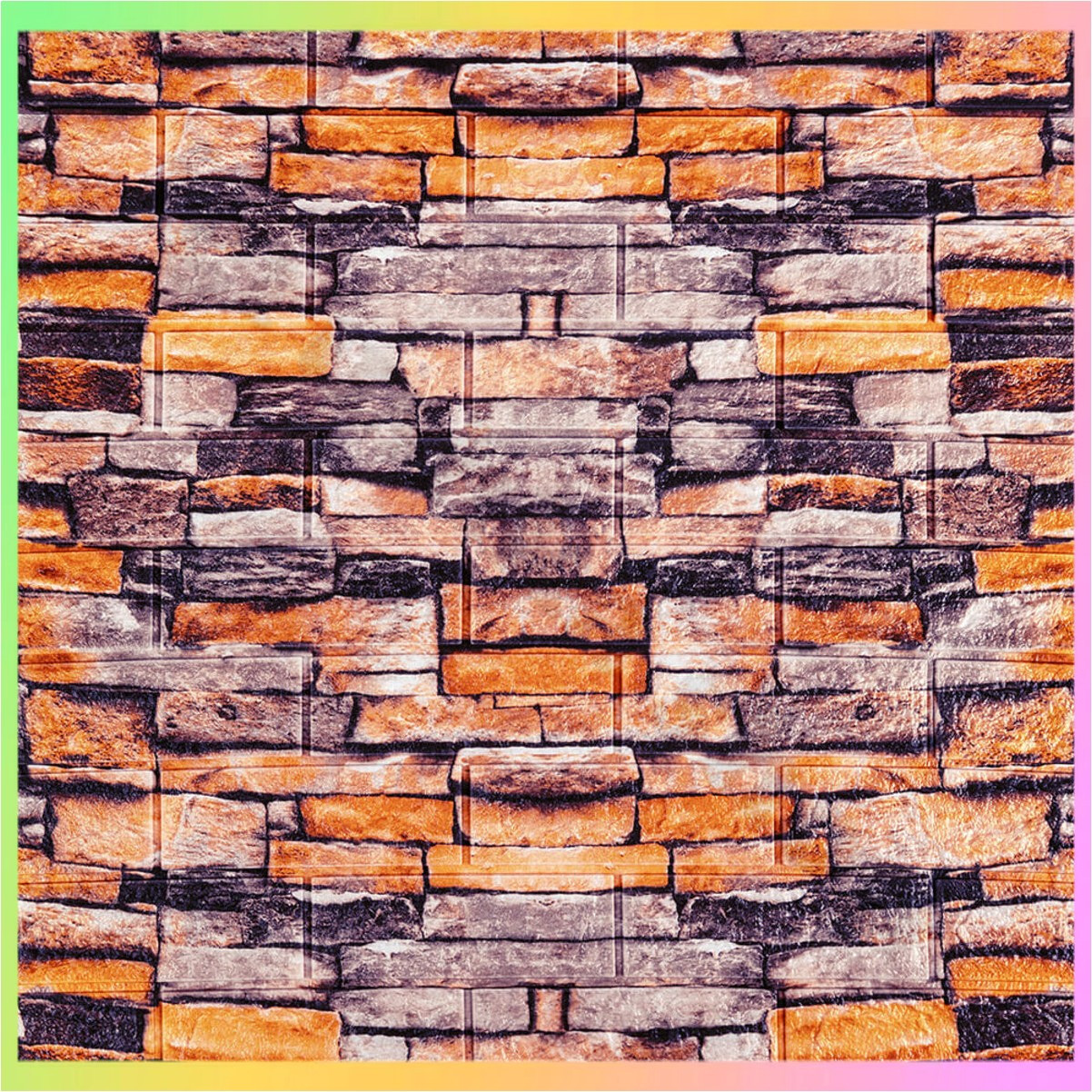 Декоративні 3D панелі для стін, що самоклеяться Піщаник цегла 700x770 см оздоблення інтер'єру внутрішні приміщення, фото 1