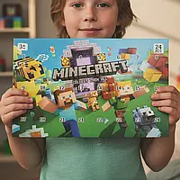 Набір ігрових фігурок адвент-календар Майнкрафт 24 штуки, Адвент календар з іграшками колекційні міні-фігурки