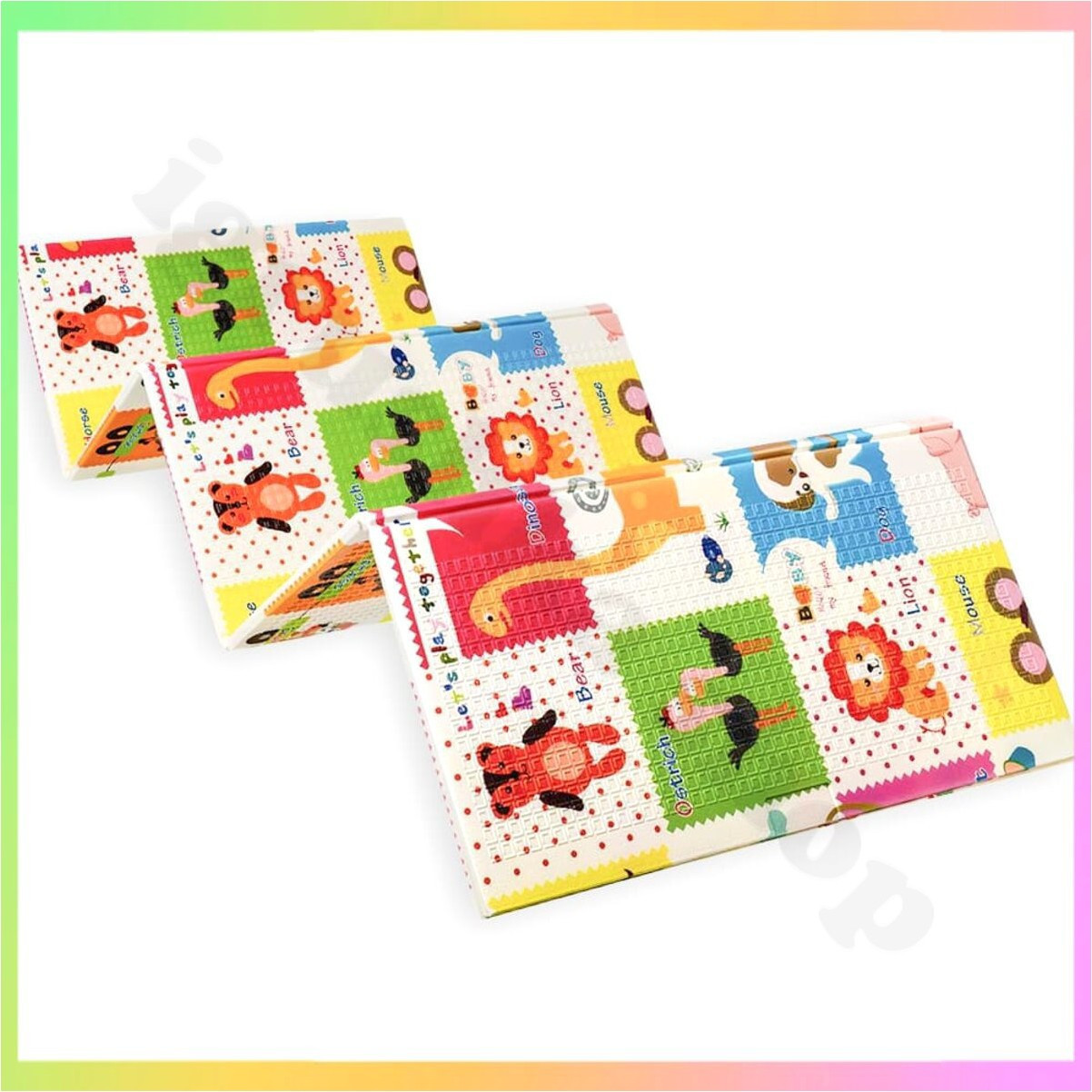 Розвиваючий термокилимок для дітей 180х200 см двосторонній рельєфний вологостійкий теплий для ігор навчання та розвитку, фото 1