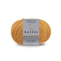 Gazzal EXCLUSIVE (Газзал Ексклюзив) №9930 охра (Пряжа вовна мериноса з мохером на шовку, нитки для в'язання)