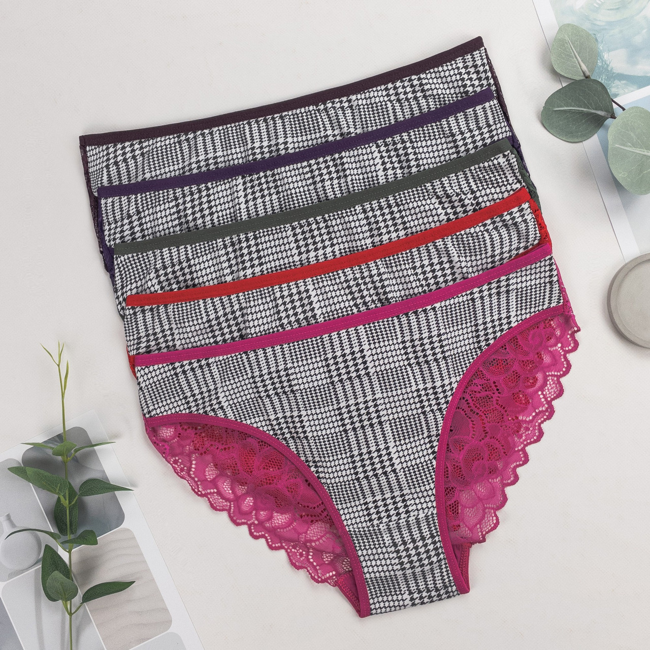 Труси сліпи з мереживом жіночі Nicoletta Туреччина батал 2XL, 3XL, 4XL |  5 шт.