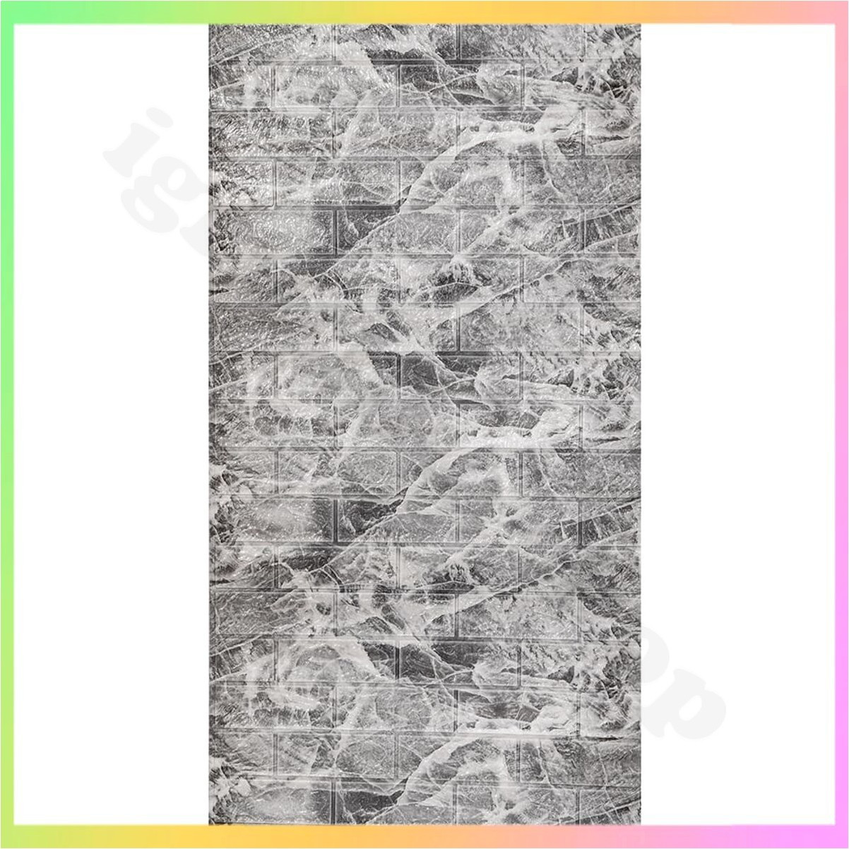 Самоклеюча 3D панель чорний мармур рулон 308х70х3 см для стін стелі інтер'єр квартири офісу, фото 1