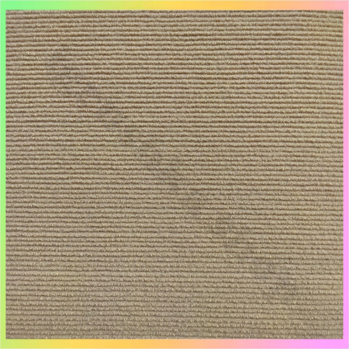 Самоклеюча ковролінова плитка бежевого кольору 30х30 см для оздоблення підлоги та стін в інтер'єрі приміщень, фото 1