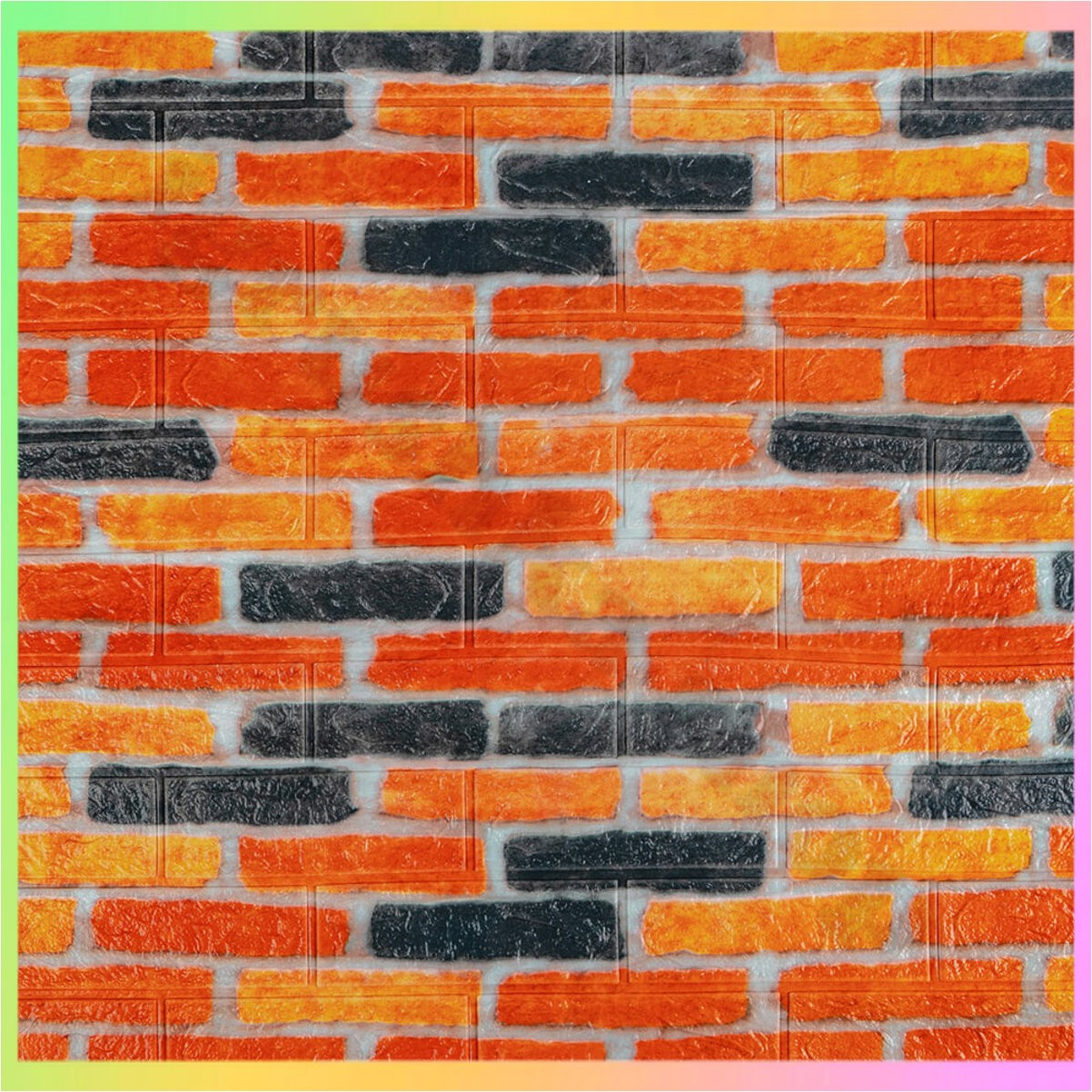 Самоклеючі 3D панелі для стін Матова цегла декорування інтер'єру 70х77 см стінові панелі для будинку, фото 1