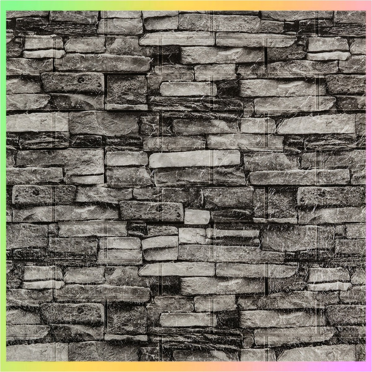 Самоклеюча панель 3D для стін графітового кольору 700x770 мм легкий декоративний матеріал для інтер'єру оздоблення стін, фото 1