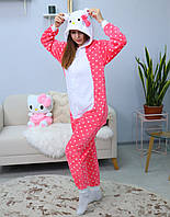 Пижама женская кигурумы Хэллоуина Китти Кигуруми hello kitty для взрослых Розовая Kigurumi (1084)
