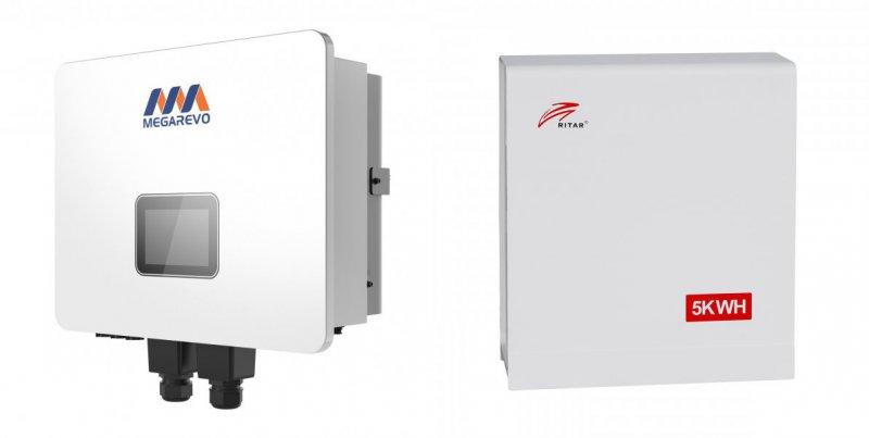 Гібридний сонячний інвертор MEGAREVO R6KL1D-G2/BAT-5KWH-51.2V
