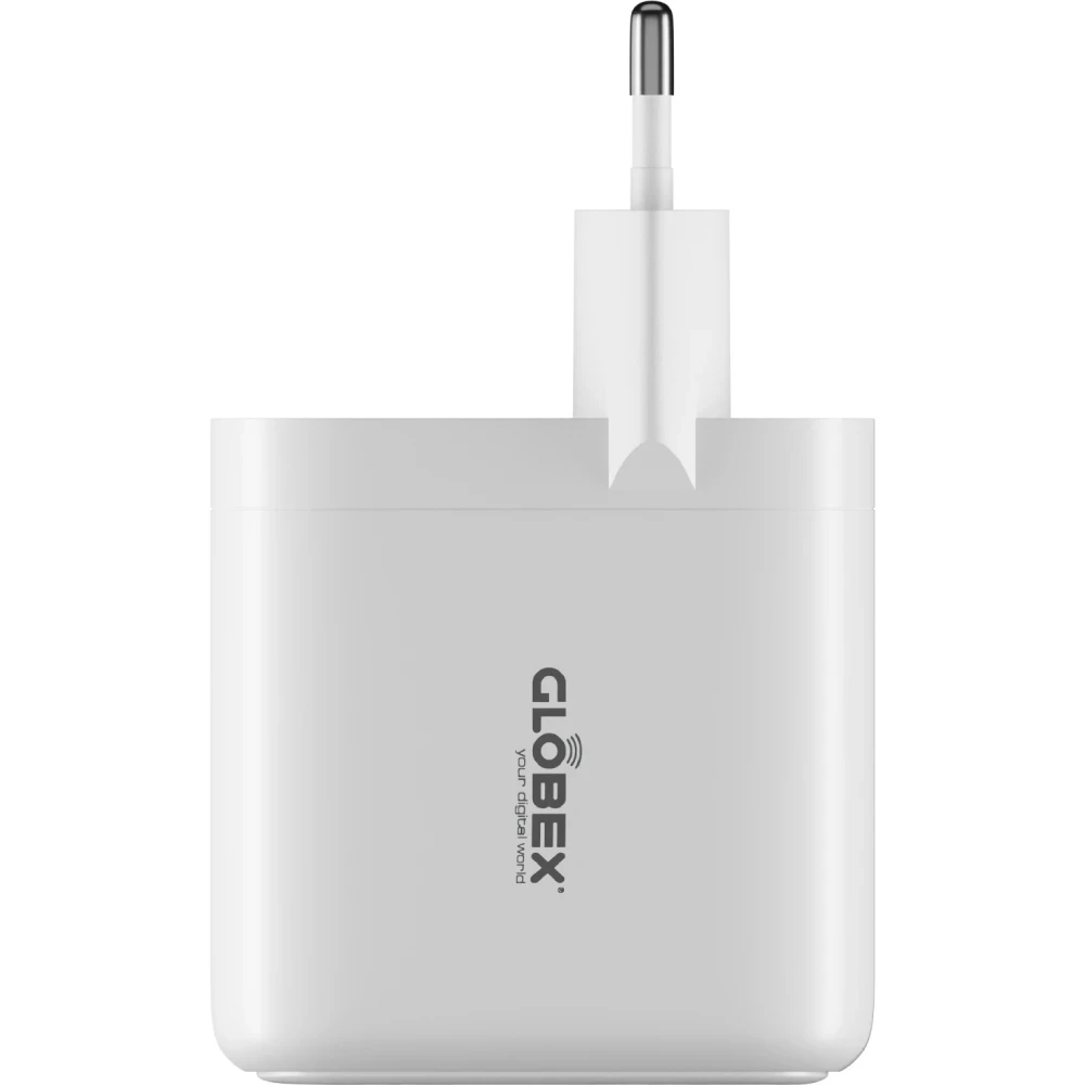 МЗП блочок 65W GaN USB-A/USB-C GaN65WAC white Globex UA UCRF