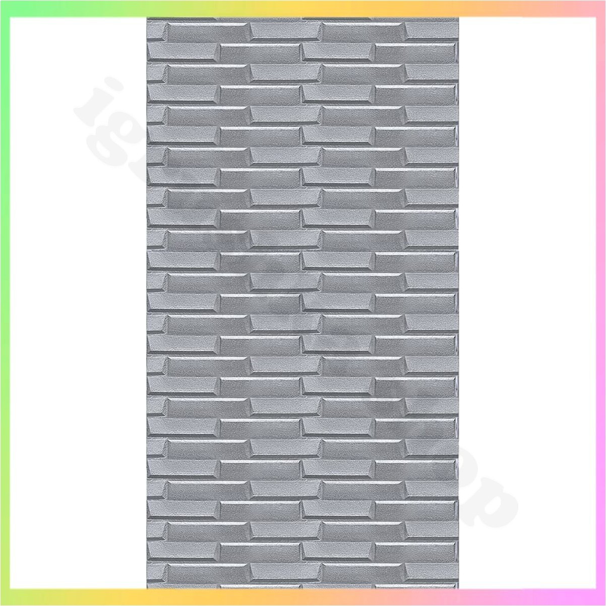 Самоклеюча 3D панель для стін рулон срібло універсальна для декору ремонту інтер'єру спінений поліпропілен 3080x700x5мм, фото 1