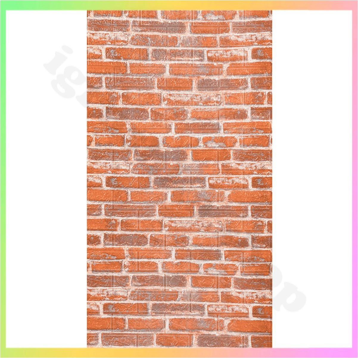 Самоклеюча 3D стінова панель рулонна 3080х700х3 мм Руда Катеринославська Цегла для декору інтер'єру ремонту, фото 1
