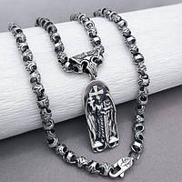 Срібні чоловічі комплекти (ланцюжки з хрестиками, підвісами)