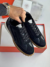 Жіночі чорні шкіряні кросівки Hermes Jet кеди Ермес, фото 5