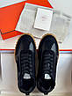 Жіночі чорні шкіряні кросівки Hermes Jet кеди Ермес, фото 6