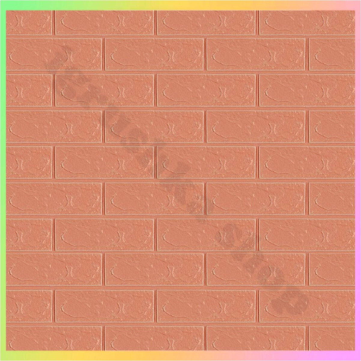 Самоклеючі 3D панелі для стін поліпропілен рельєфна цегла декор інтер'єру легкі міцні 70х77 см, фото 1