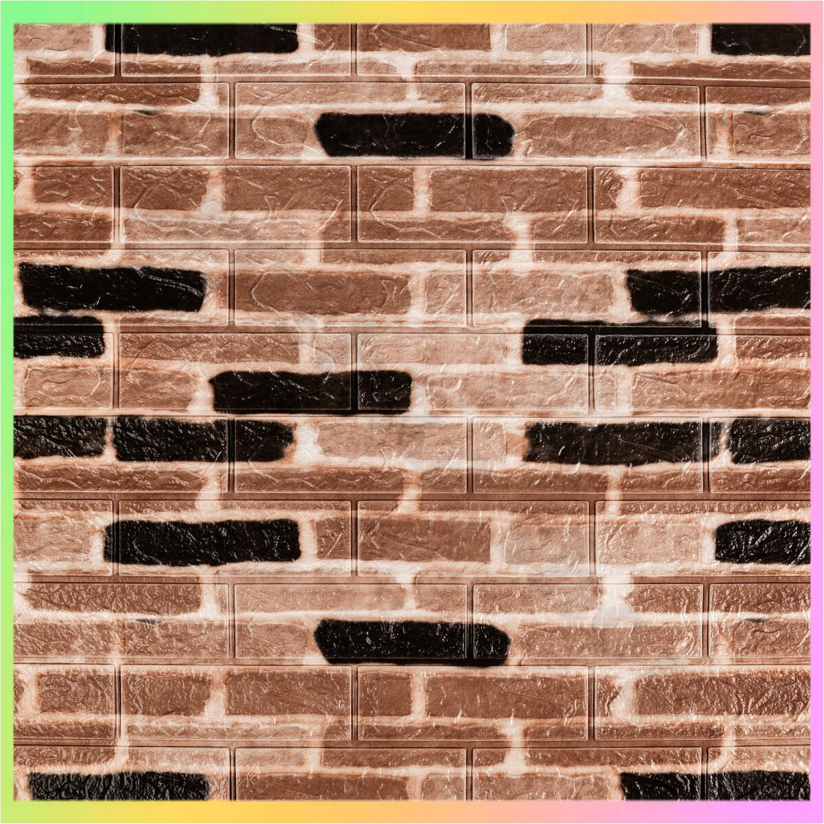 Самоклеючі 3D панелі для стін цегла легкі декоративні покриття, що утеплюють, для інтер'єру 70х77 см, фото 1