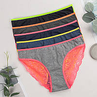 Труси cліпи з мереживом жіночі Nicoletta Туреччина M, L, XL |  5 шт.