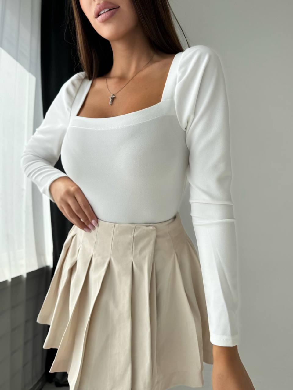 Кофтинка з креп-дайвінгу Модель: 1531-206 Колір: білий, фото 1