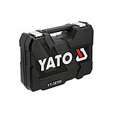 Набір торцевих та викруткових насадок і комбінованих ключів квадрат 1/4"/ 3/8" з аксесуарами 92 шт. Yato YT-38785, фото 5