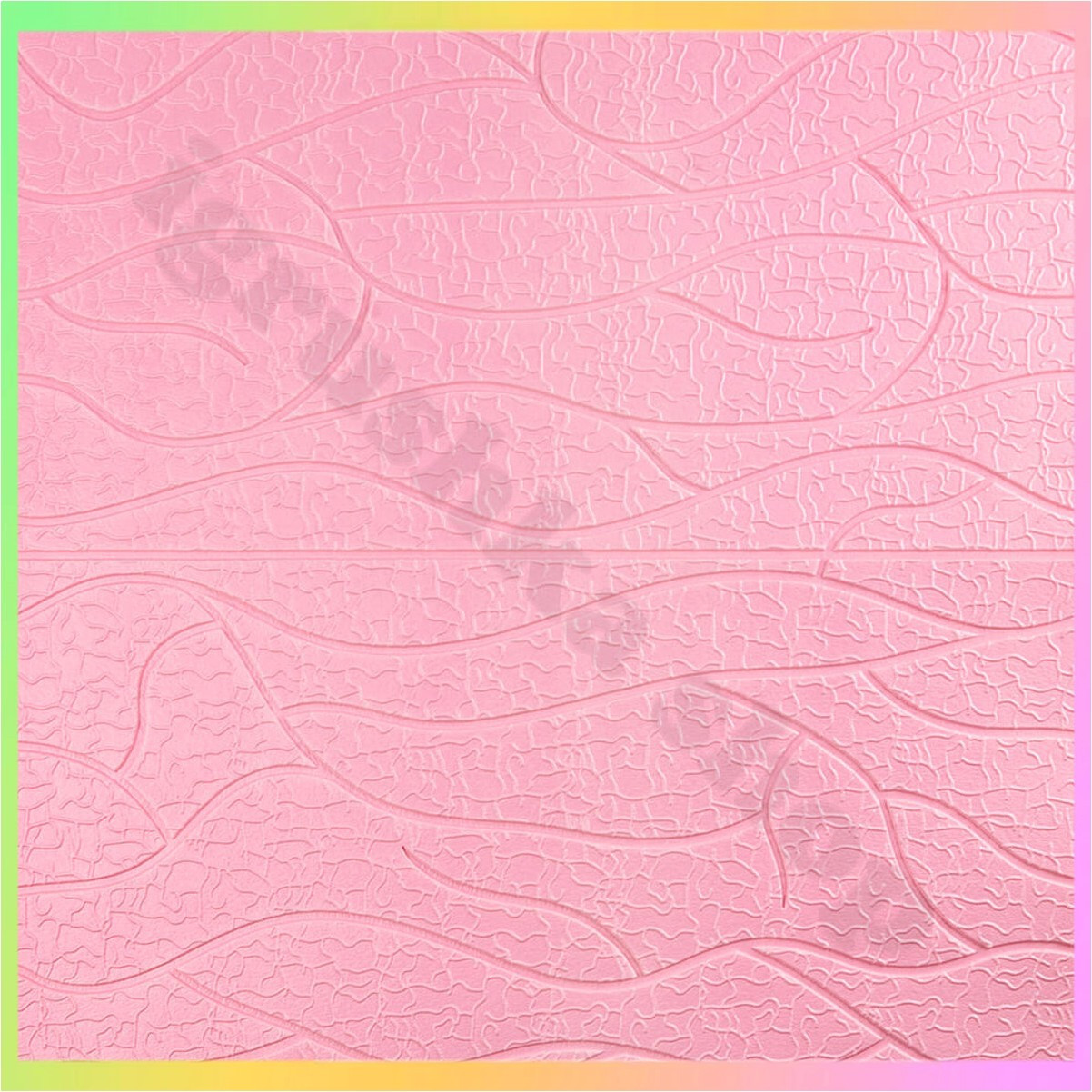 Самоклеючі панелі 3D для стін рожеві декоративне покриття з пористого поліпропілену 700х700х6 мм рельєфні панелі для декору, фото 1