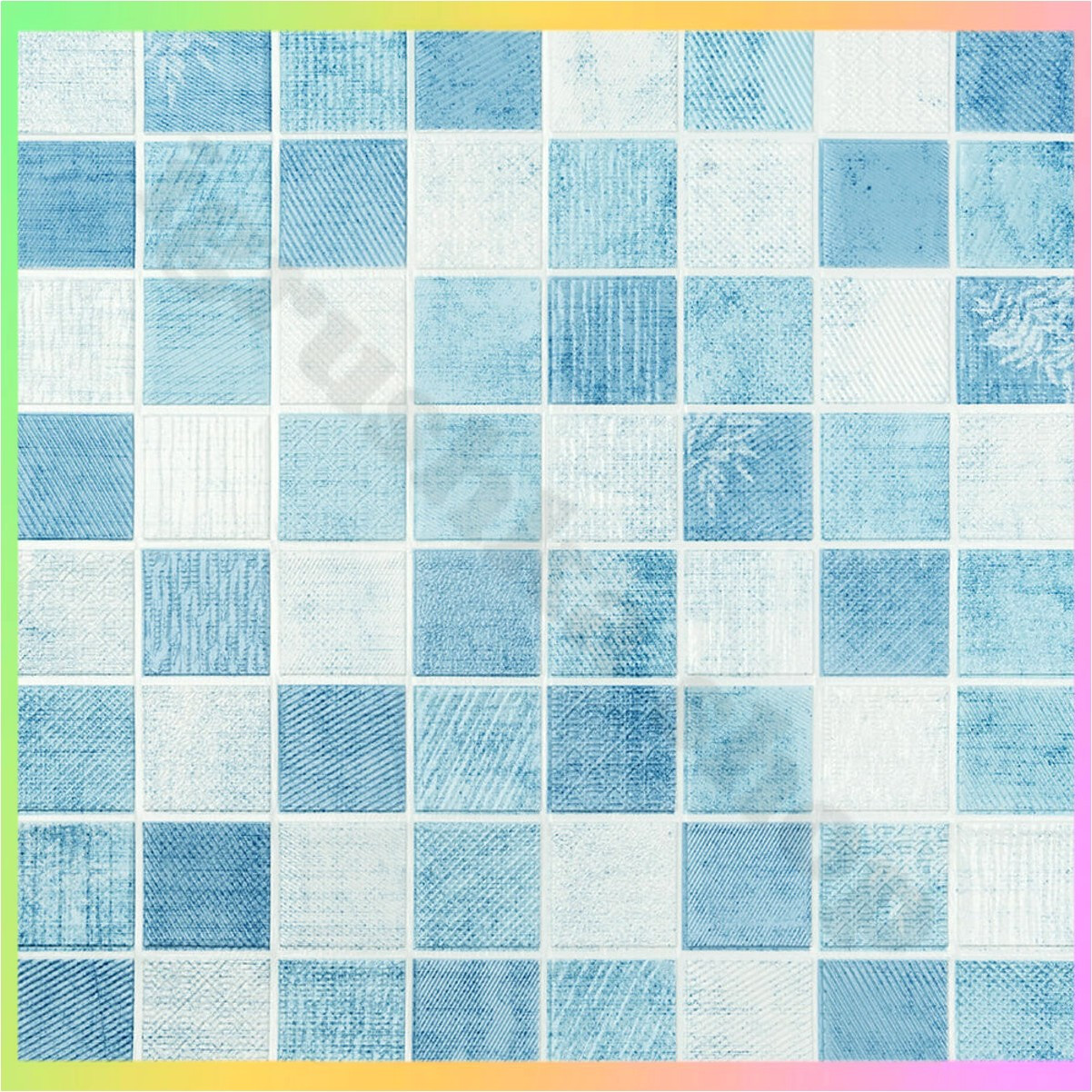 Самоклеючі панелі 3D для стін блакитні декоративні панелі з поліпропілену 70х70 см для інтер'єру, фото 1