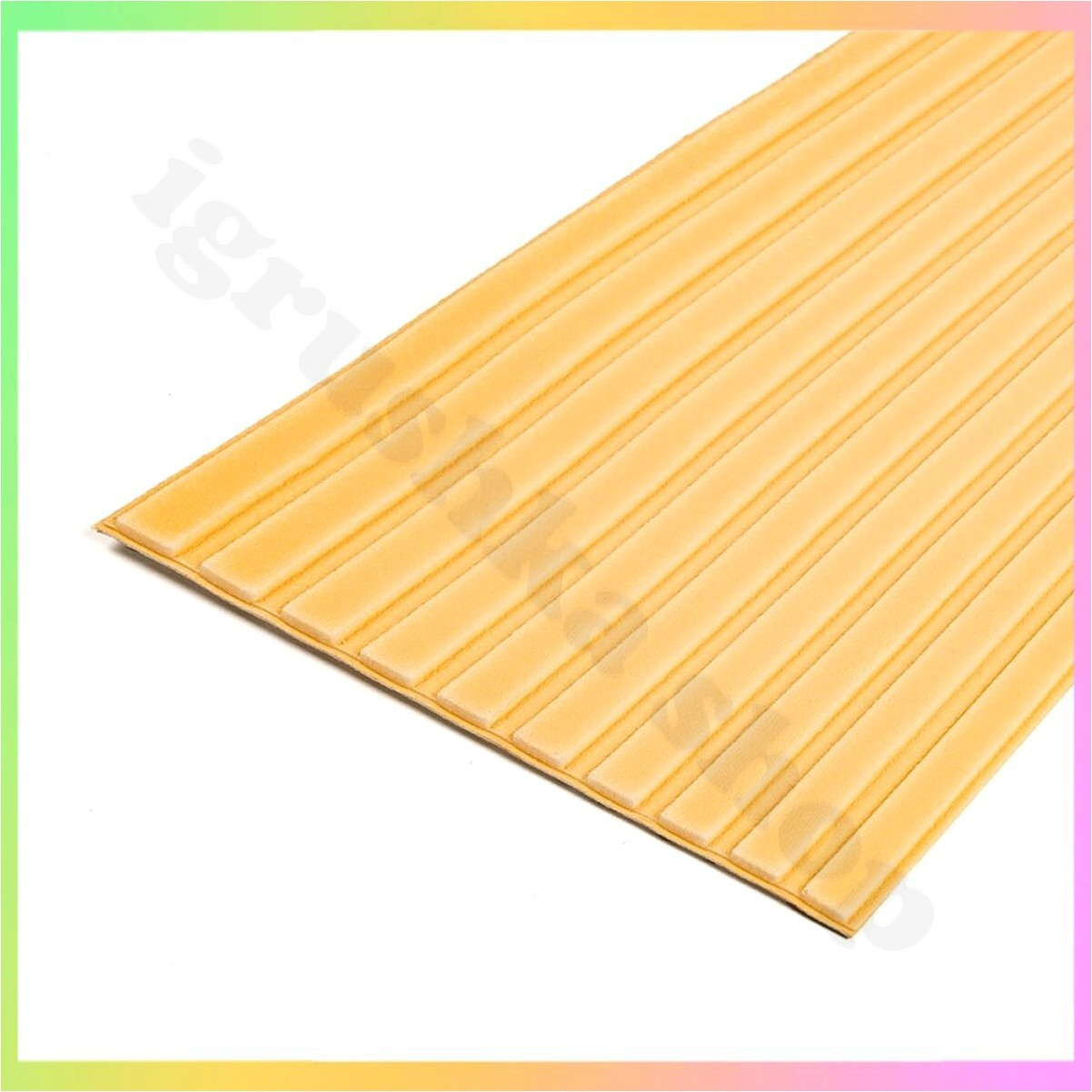 Самоклеючі 3D панелі для стін із поліпропілену жовто пісочного кольору 290х35х6 см для декору інтер'єру стін та меблів, фото 1