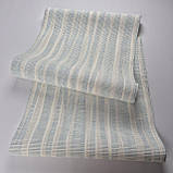 Шпалери вінілові на флізеліні 0.53 × 10.05 м Marburg 57228, молочні з блакитним для спальні, вітальні, коридору, фото 5