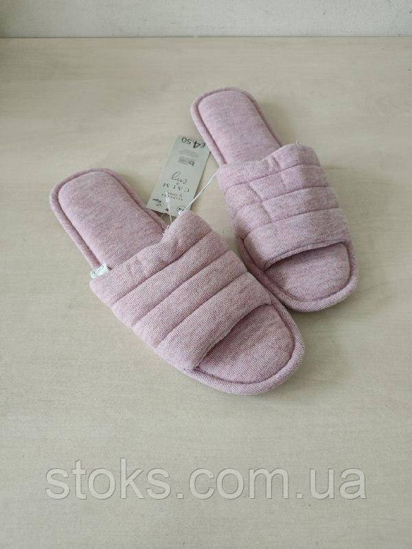 Жіночі домашні тапочки капці з відкритим носочком Slippers by George 41-42 (устілка +-27см), фото 1