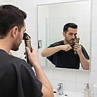 Акумуляторний тример для стрижки волосся + 3 насадки, CB-916 / Тример для бороди / Чоловіча машинка для волосся, фото 2