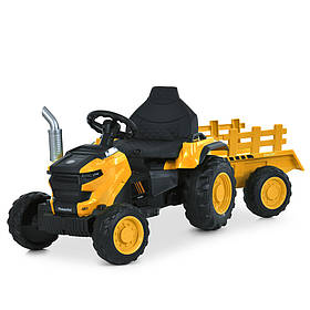 Дитячий електротрактор Bambi M 6261EBLR, 2х35W, з причепом, р/к