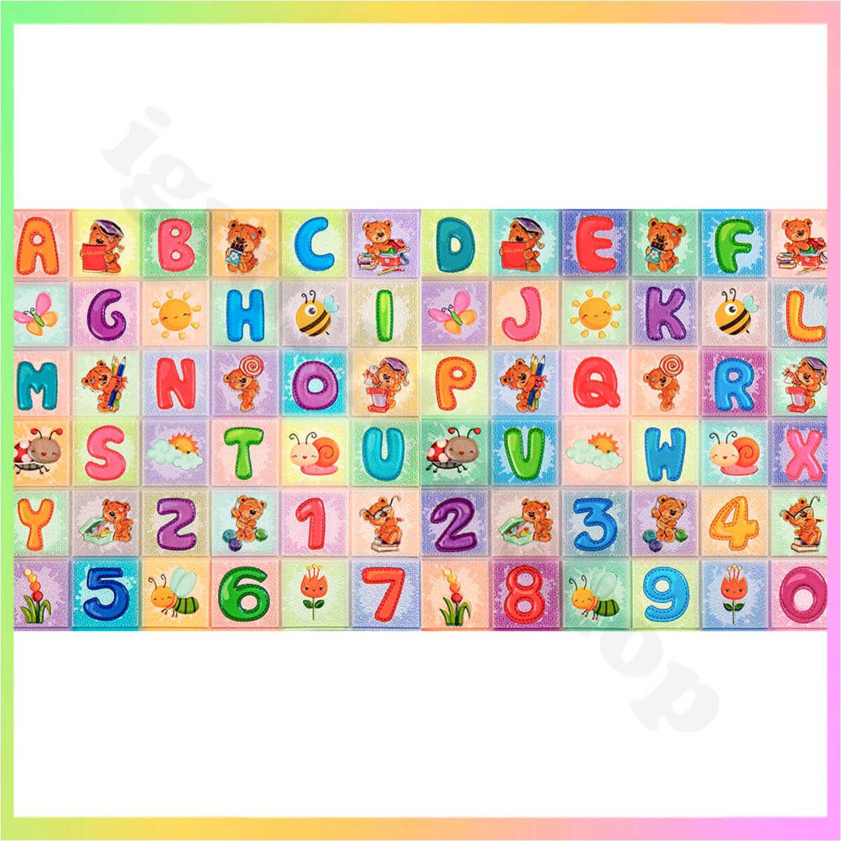 Набір 3D панелей для стін, що самоклеяться, декоративне покриття Алфавіт легкі міцні пористий поліпропілен 700х1400х4 мм, фото 1