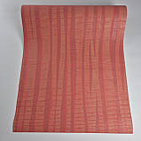 Шпалери вінілові на флізеліні 0.53 × 10.05 м Marburg 57227, теракотово-червоні для спальні, вітальні, коридору, фото 4