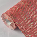 Шпалери вінілові на флізеліні 0.53 × 10.05 м Marburg 57227, теракотово-червоні для спальні, вітальні, коридору, фото 2