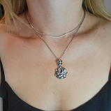 Кулон подвес из серебра с позолотой Италия, фото 4