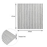 Самоклеючі тривимірні панелі для стін 680х670х5мм біло-срібні пористий поліпропілен декорування інтер'єру, фото 3
