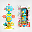 Яскрава пташка брязкальце спінер з присоскою іграшка розвиваюча дитині для сенсорного розвитку Прорізувач мелодії, фото 10