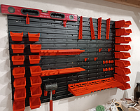 Настінна панель для інструментів із контейнерами 115*78 см Органайзер для гаража (Дошка для інструментів) Панель для майстерні