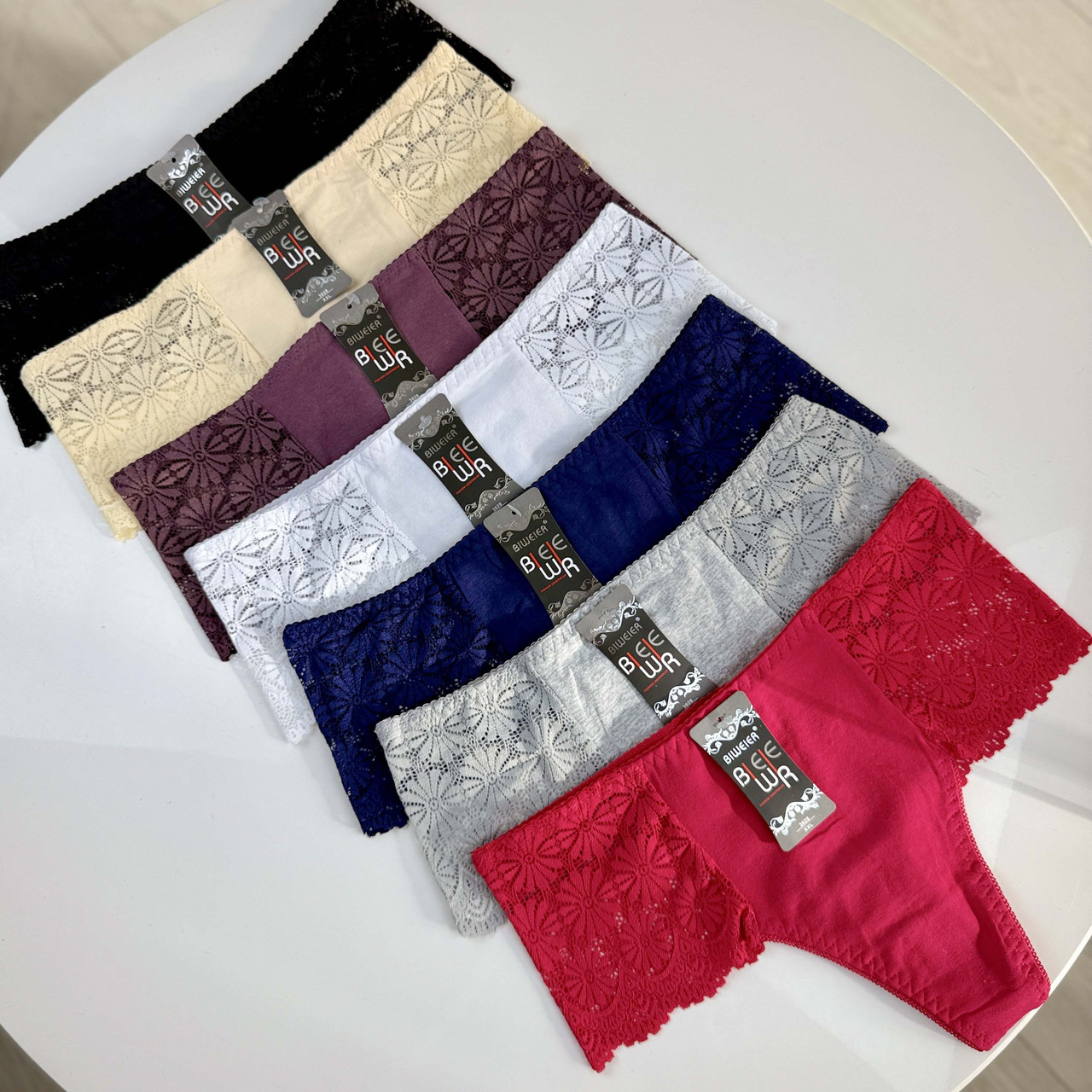 Жіночі бавовняні стрінги #3028 Biweier Мікс, фото 1