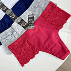 Жіночі бавовняні стрінги #3028 Biweier Мікс, фото 3