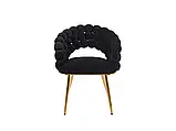 М'який стілець K20-FX (G) velvet, чорний / золотий, фото 2